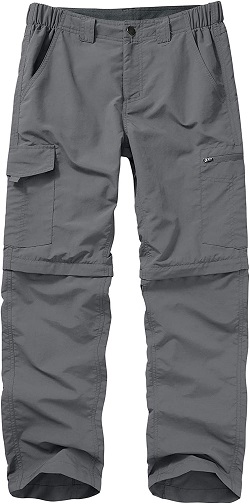 Men's Hiking Pants Convertible Quick-Dry Lightweight Zip Off Outdoor-Fishing Travel Safari Pants